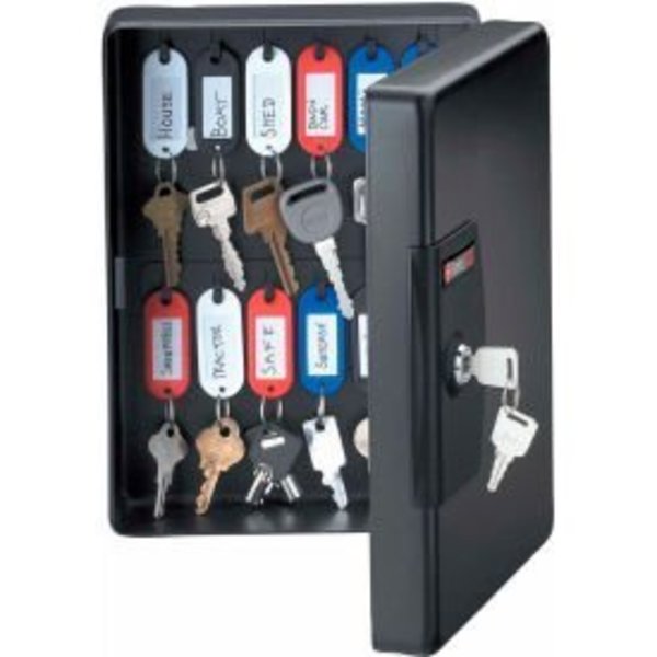 Master Lock SentrySafe 25 Key Capacity, Key Box, Key Lock, 7-7/16"W x 3-7/16"D x 9-13/16"H, Black KB25